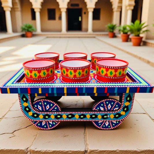 Bowl Thaila Tray With Moving Weels Chamakpatti Art 002-014