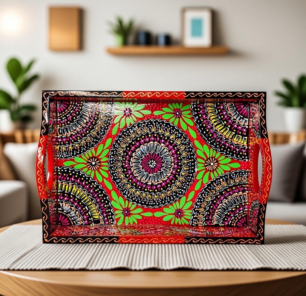 Fine Art Hand-Painted Serving Tray Square-002