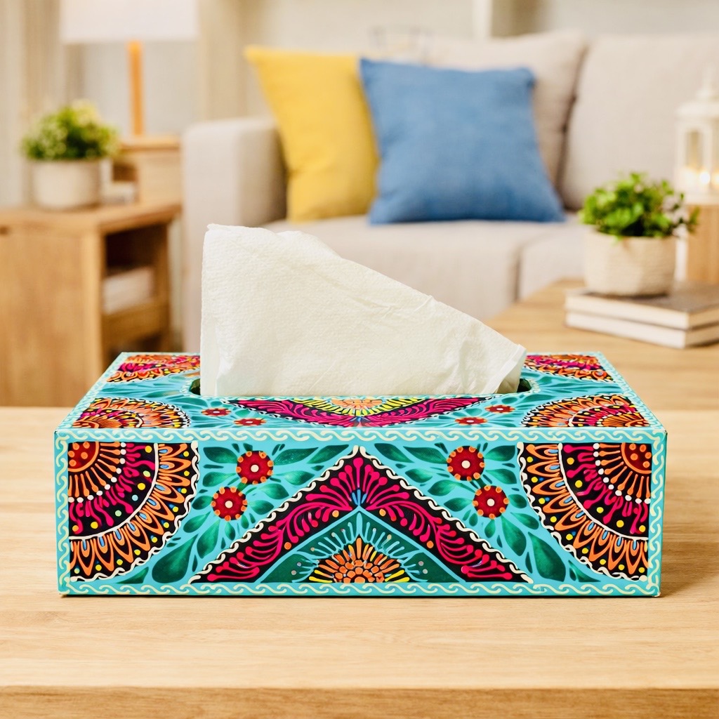 Fine Art Tissue Box Inspired By Pakistani Truck Art 007