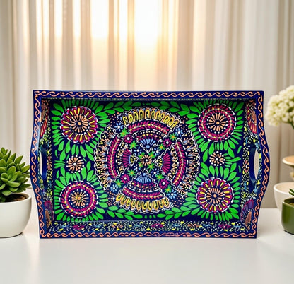 Fine Art Hand-Painted Serving Tray Square-003