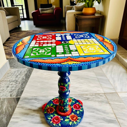 Ludo Table-Hand Painted.