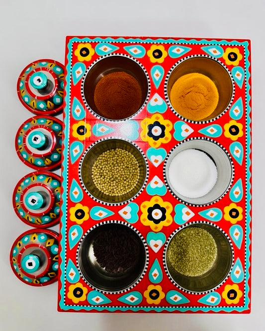 Six Partition Tray Chamakpatti Art 002