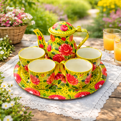 Luxury Hand-Painted Ceramic Tea Set Ceramic-001