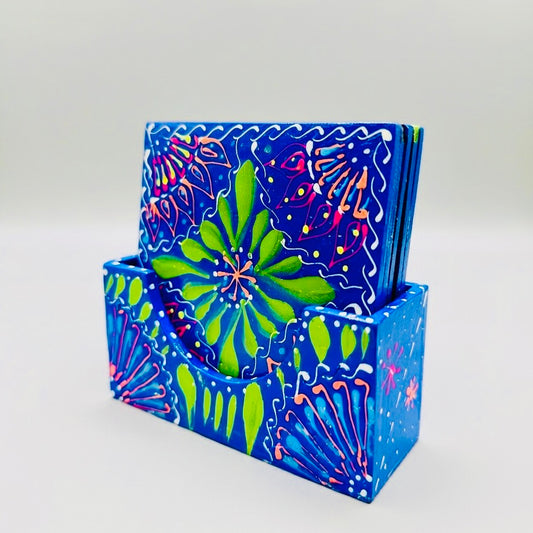 Fine Art Tea Coasters Hand-Painted & Hand made 003