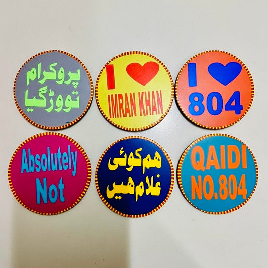 Chamak Patti Tea Coasters Round-011