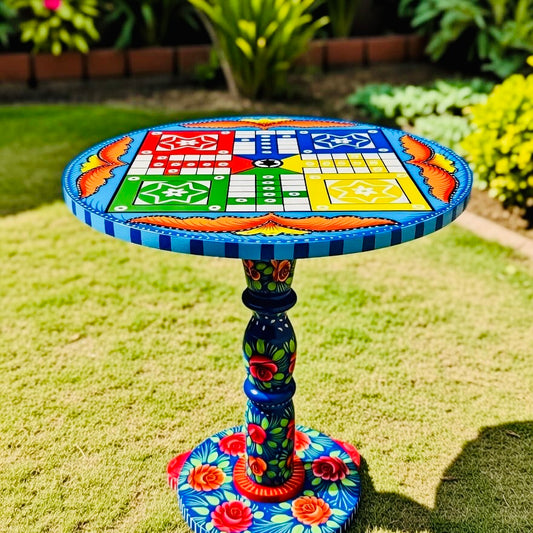 Ludo Table-Hand Painted.