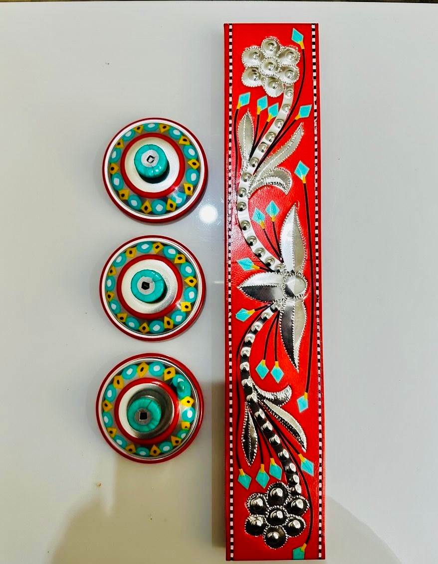 Three Partition Tray Chamakpatti handmade 002