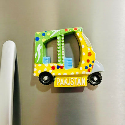 Rickshaw Fridge Magnet Handmade Truck Art D-03