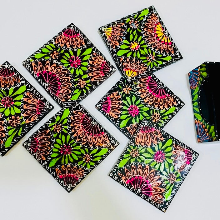 Fine Art Tea Coasters Hand-Painted & Hand Made 006