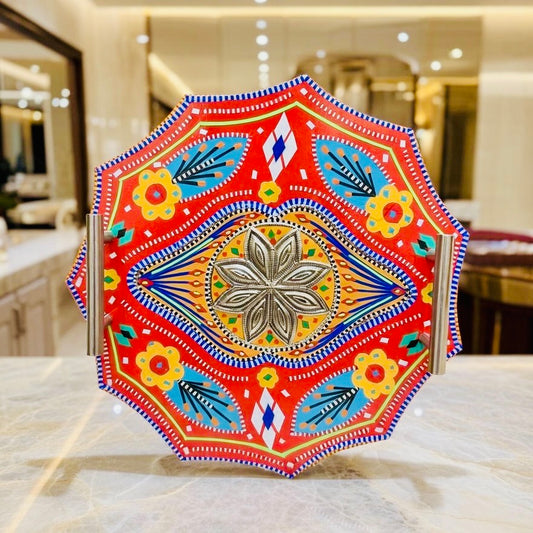 Star Serving Handle Tray Truck Art Wooden–Premium Kitchen & Home Décor.