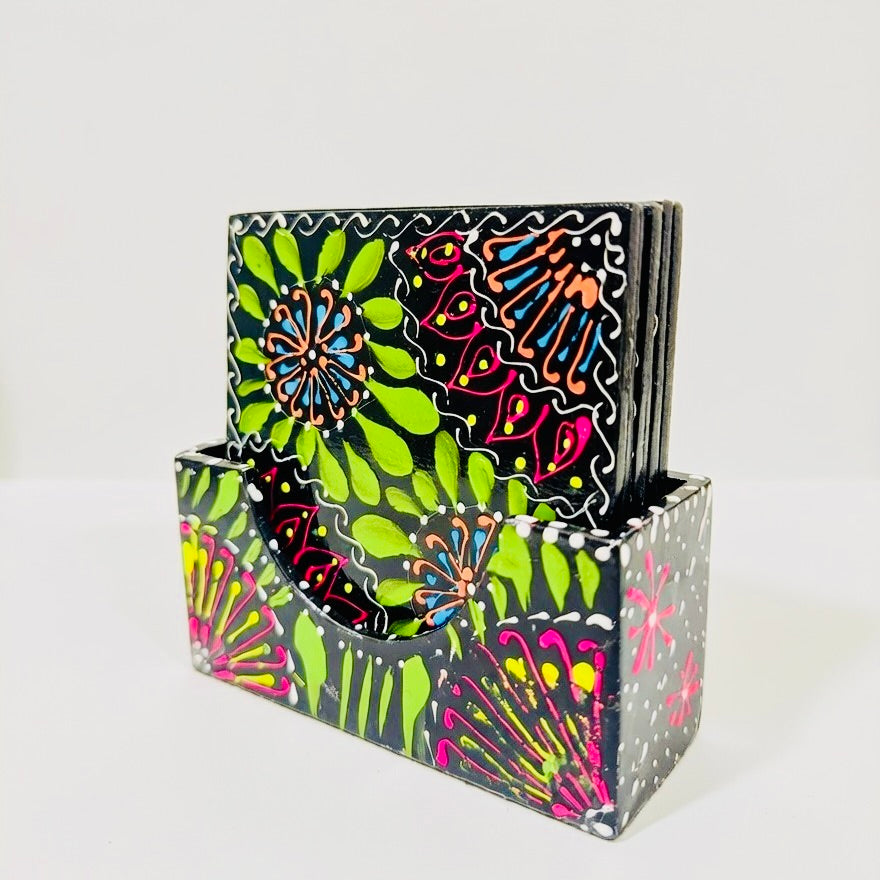 Fine Art Tea Coasters Hand-Painted & Hand Made 006-D02