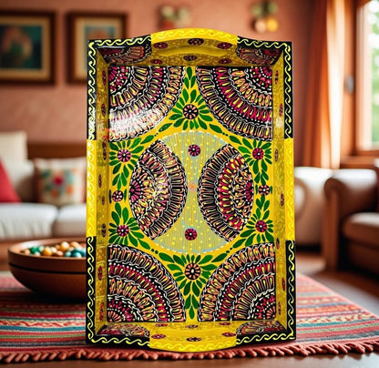 Fine Art Hand-Painted Serving Tray Square-D02-001