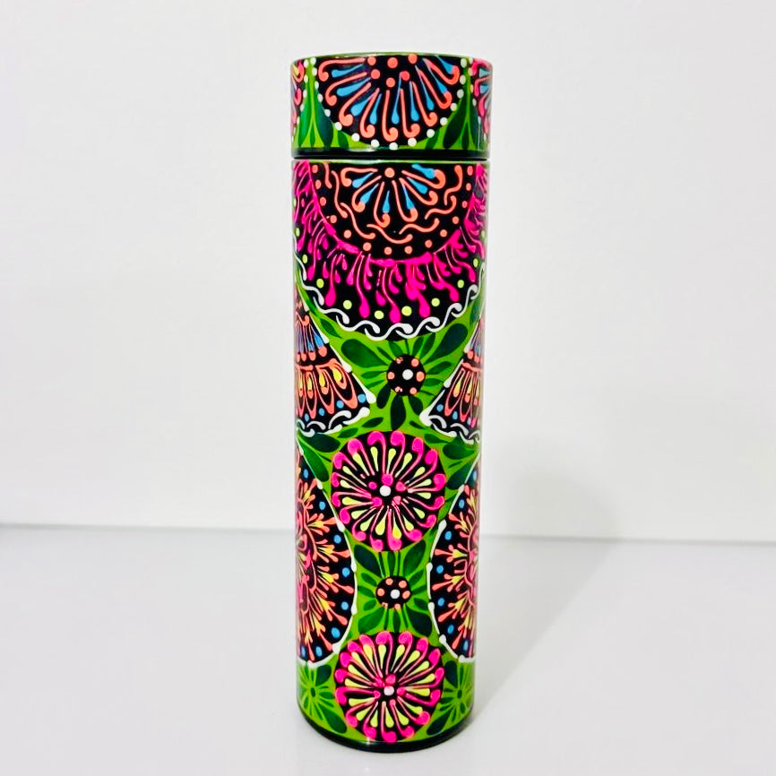 Hand-painted Water Bottle with Digital Temperature Display 004