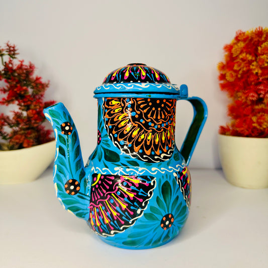 Traditional Truck Art Teapot | Handmade Decorative Kettle L-005.