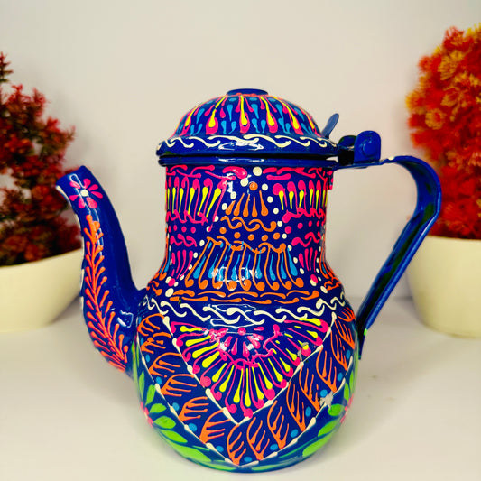 Traditional Truck Art Teapot | Handmade Decorative Kettle L-003.