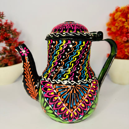Traditional Truck Art Teapot | Handmade Decorative Kettle L-006