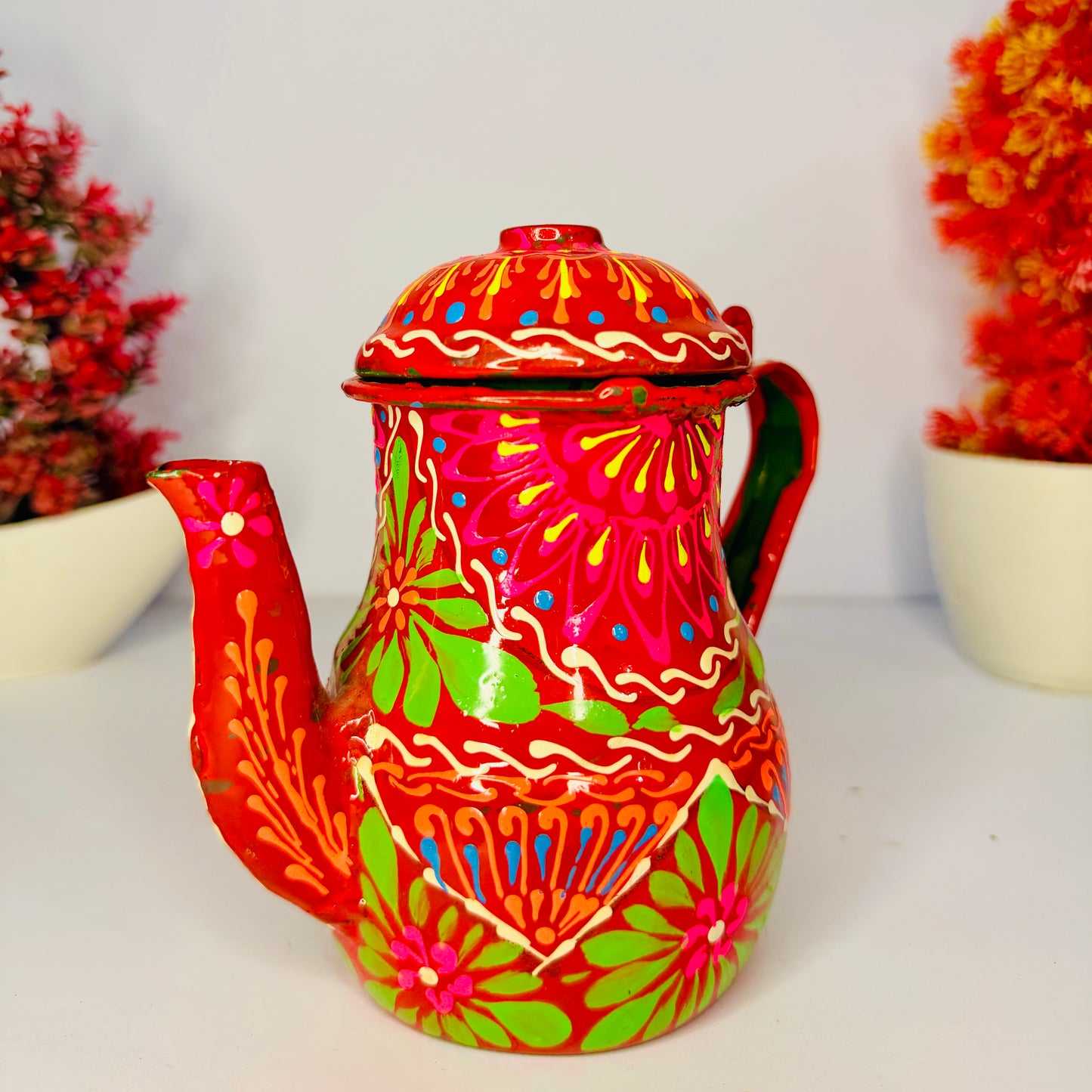 Pakistani Truck Art Hand-Painted Teapot (Decor & Gift Item) M-002