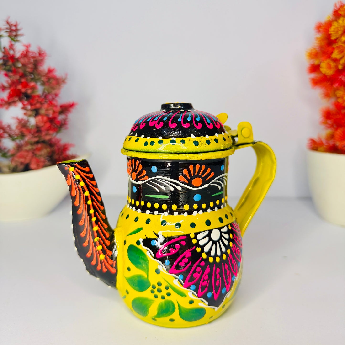 Hand-Painted Pakistani Truck Art Teapot S-001