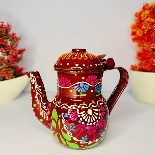Hand-Painted Pakistani Truck Art Teapot S-010
