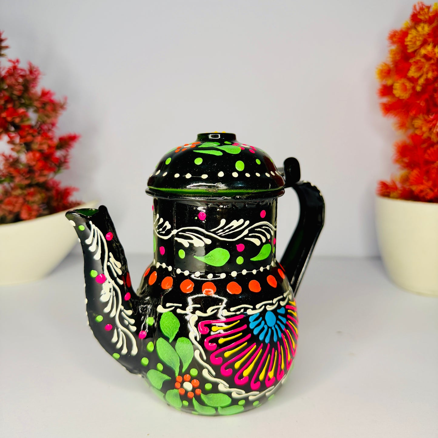 Hand-Painted Pakistani Truck Art Teapot S-006