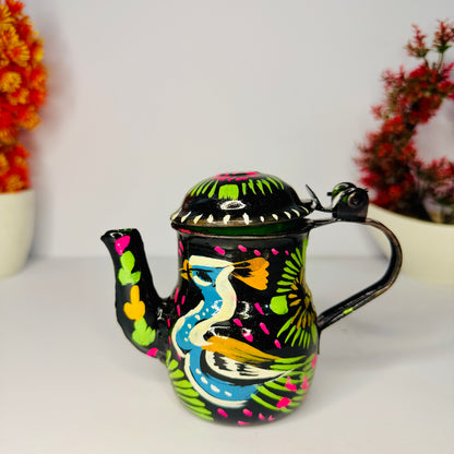 Hand-Painted Pakistani Truck Art Tea Set–Traditional & Colorful 2 cup-006