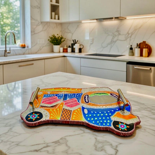 Rickshaw Serving Tray (Chamakpatti) 013-003