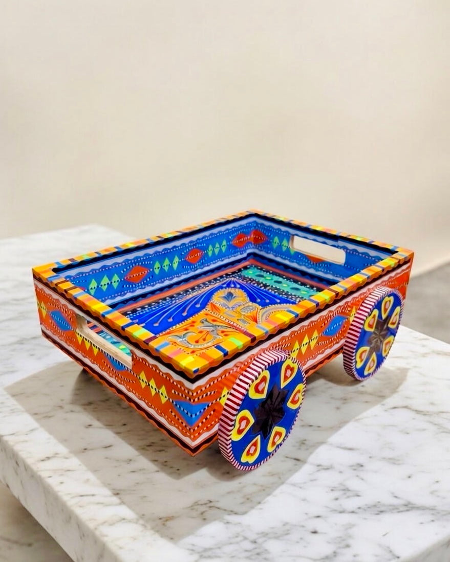 Truck Design Tray On weels Handmade-Chamakpatti 003-007