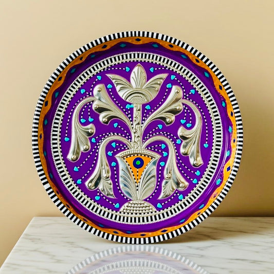 Perpule Round Mini(Small) Tray (Chamakpatti) 016