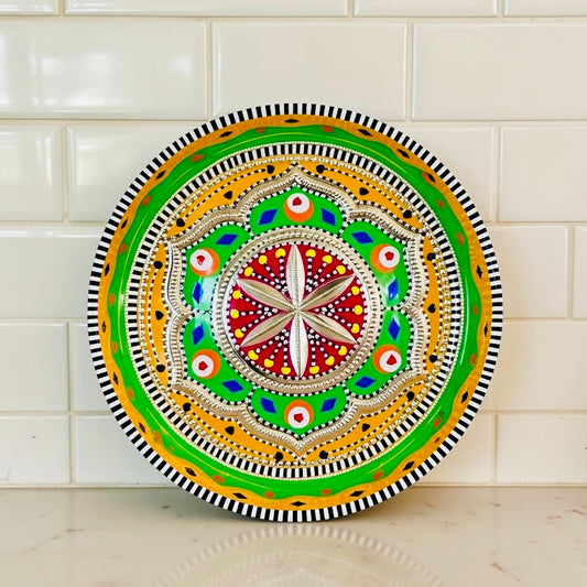 Yellow & Green Mini(small) Tray (Chamakpatti) 001-004