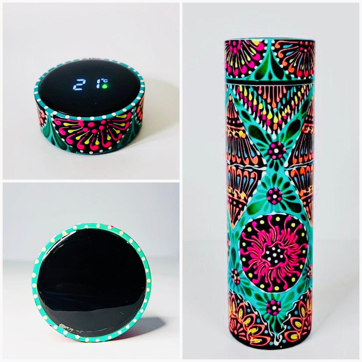 Hand-painted Water Bottle With Digital Temperature Display D02-007