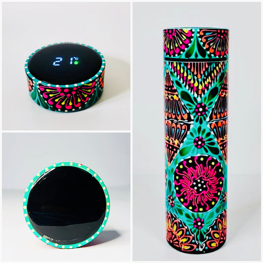 Hand-painted Water Bottle With Digital Temperature Display D02-007