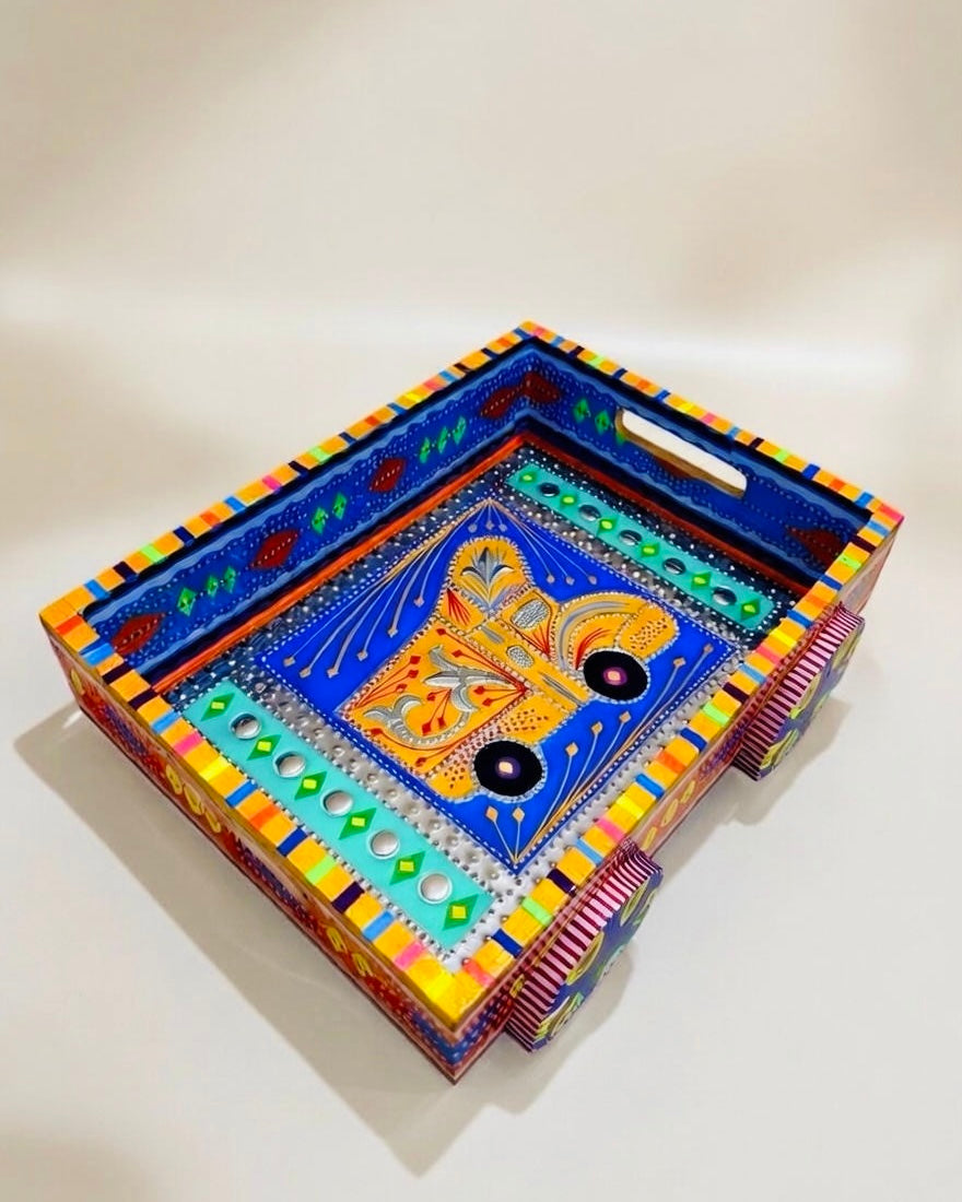Truck Design Tray On weels Handmade-Chamakpatti 003-007