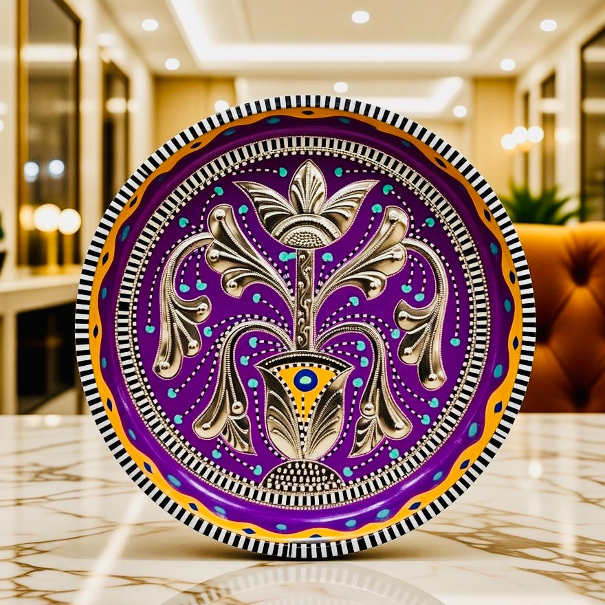 Perpule Round Mini(Small) Tray (Chamakpatti) 016