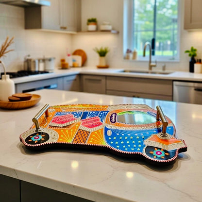 Rickshaw Serving Tray (Chamakpatti) 013-003